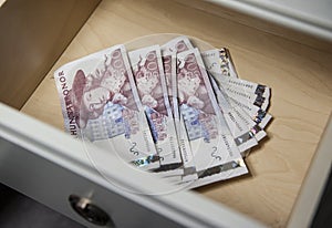 Money in the drawer