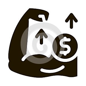 money earned by force icon Vector Glyph Illustration