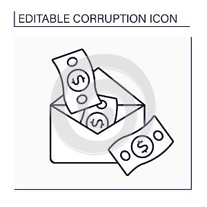 Money envelope line icon