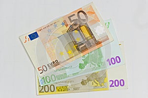 Money Euro banknote. isolated