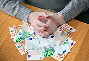 Money, Euro currency EUR bills