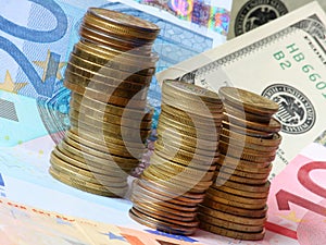 Money - euro and dollars
