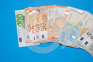 Money in euro notes and coins