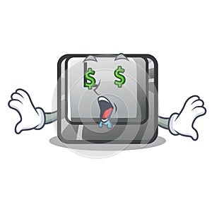 Money eye button L on a game cartoon