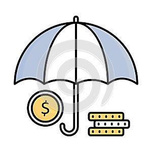 Money fill inside vector icon which can easily modify or edit