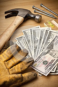 Peníze renovace nástroje 