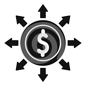 Money finance support icon simple vector. Help profit team