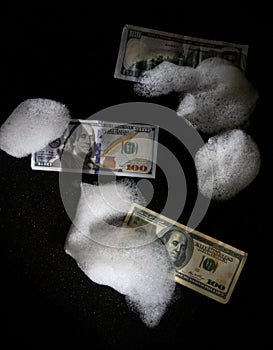 Money in financial foam Concept image of Business Acronym AML Anti Money Laundering money, paper, financial, success