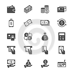 Money flat icons