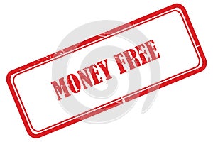 money free stamp on white