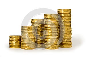 Money Gold Coins Pile Stack photo