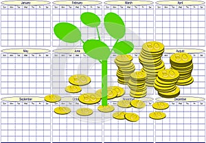 Money Grows on a Calendar - Money Towers