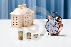 Money growth concept saving to buy house for your family.