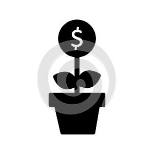 Money growth vector icon which can be easily modified or edit