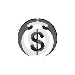 Money hand care symbol logo vector