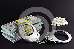 Money and handcuffs. financial crime in pharmaceutical production