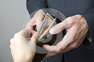 Money in the hands of the people