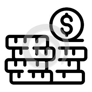 Money help icon, outline style