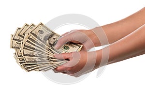 Money in human hands