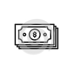Money icon. Cash vector icon, banking, payment, finance symbol