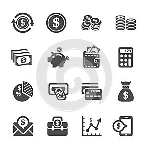 Money icon set, vector eps10