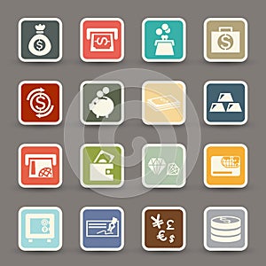 Money icons vector