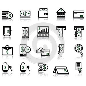 money icons. Vector illustration decorative design