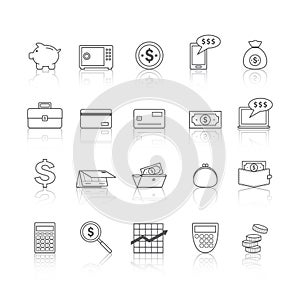 money icons. Vector illustration decorative design