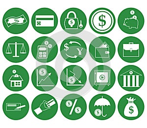 money icons. Vector illustration decorative design