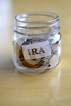 Money Jar for Savings and Investment Retirment IRA 401k College Rainy Day