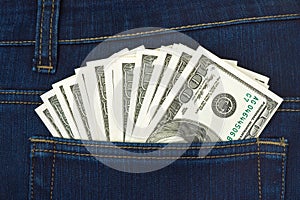 Money in jeans pocket