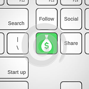 Money key on keyboard