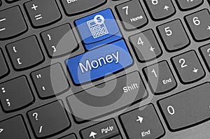 Money on keyboard