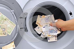 Money laundering illegal cash euros and pounds