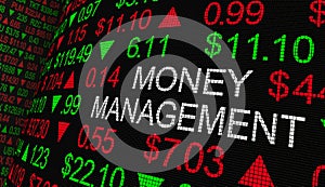 Money Management Stock Market Ticker Investment Strategy 3d Illustration