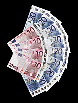 Money - Many 20 And 10 Euro Notes