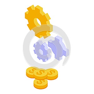 Money marketing icon isometric vector. Service customer