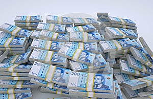 Money Morocco. 200 Moroccan dirhams. Morocco`s economy. 3D rendering