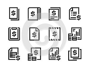 Money, Online payment, Banking and Finance line vector icons.