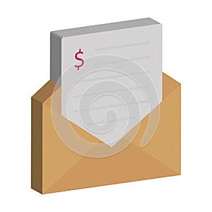 Money order Isometric Vector Isolated icon which can easily modify or edit