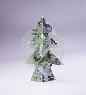 Money Origami Christmas tree