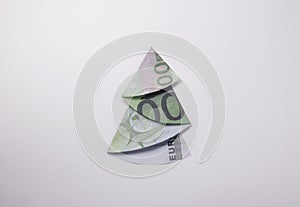 Money Origami Christmas tree