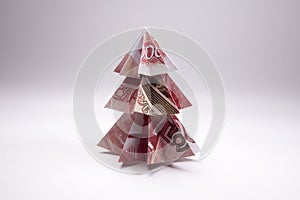 Money Origami Christmas tree