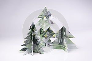 Money Origami Christmas tree