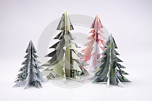 Money Origami Christmas tree