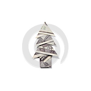 Money Origami Christmas tree