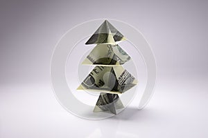 Money Origami Christmas tree