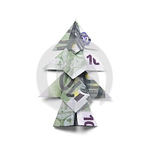 Money Origami Christmas tree