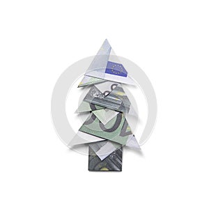 Money Origami Christmas tree