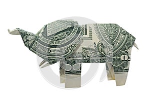 Money Origami ELEPHANT With TUSKS photo
